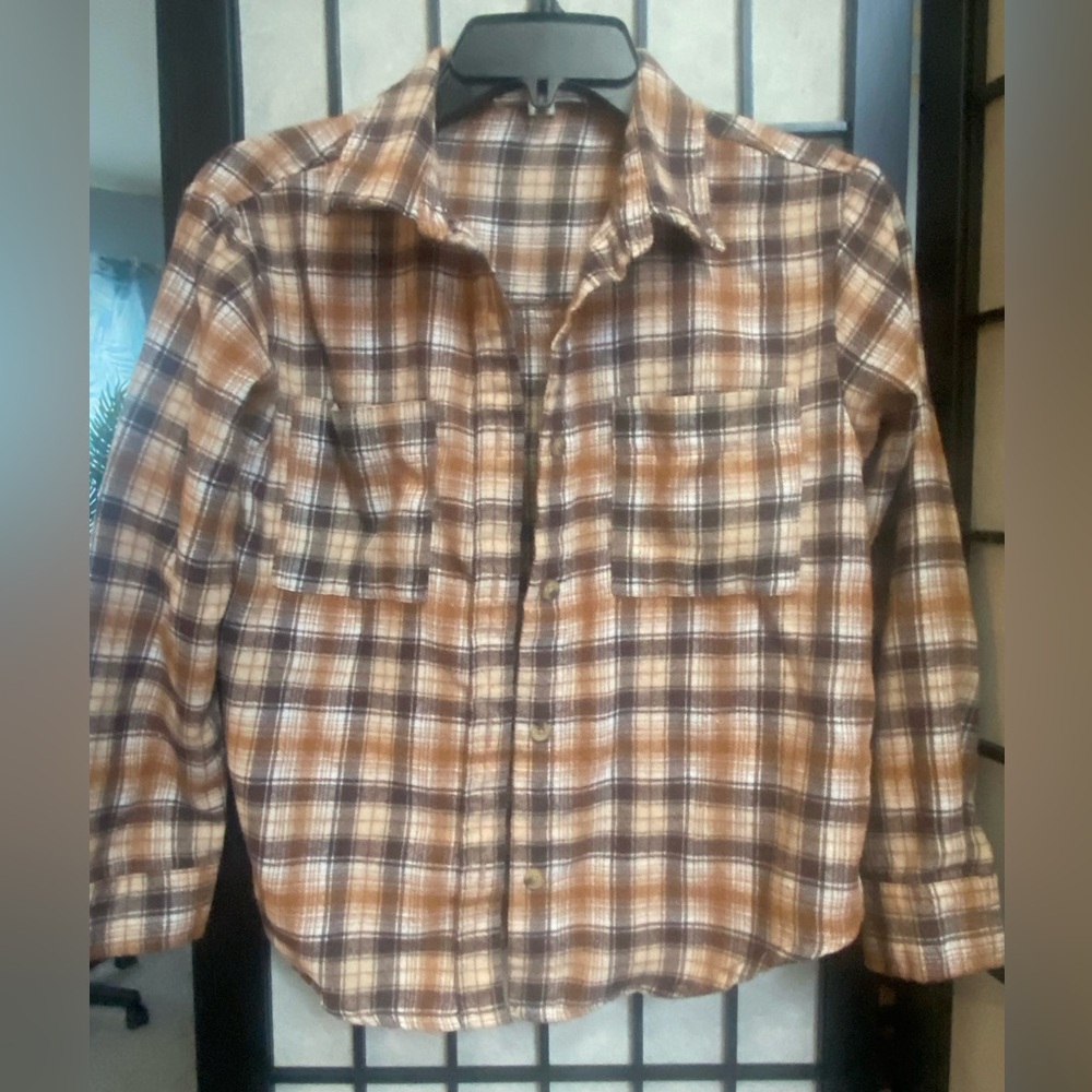 Flannel shirt girls large like new